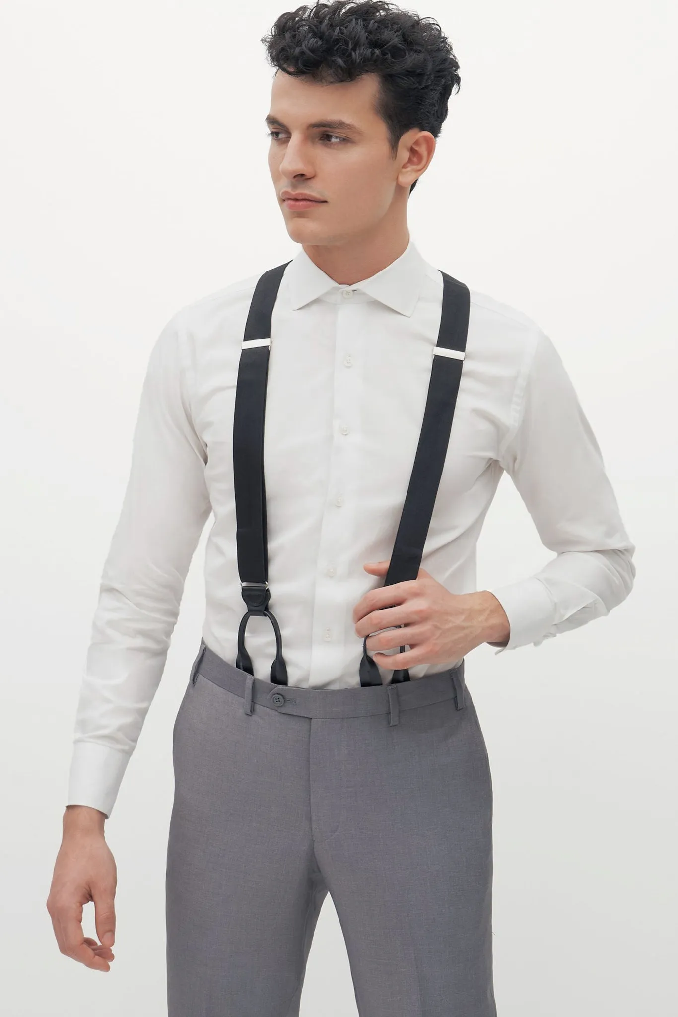 Grosgrain Suspenders By Suitshop - Black sold by Birdy Grey product image thumbnail 2