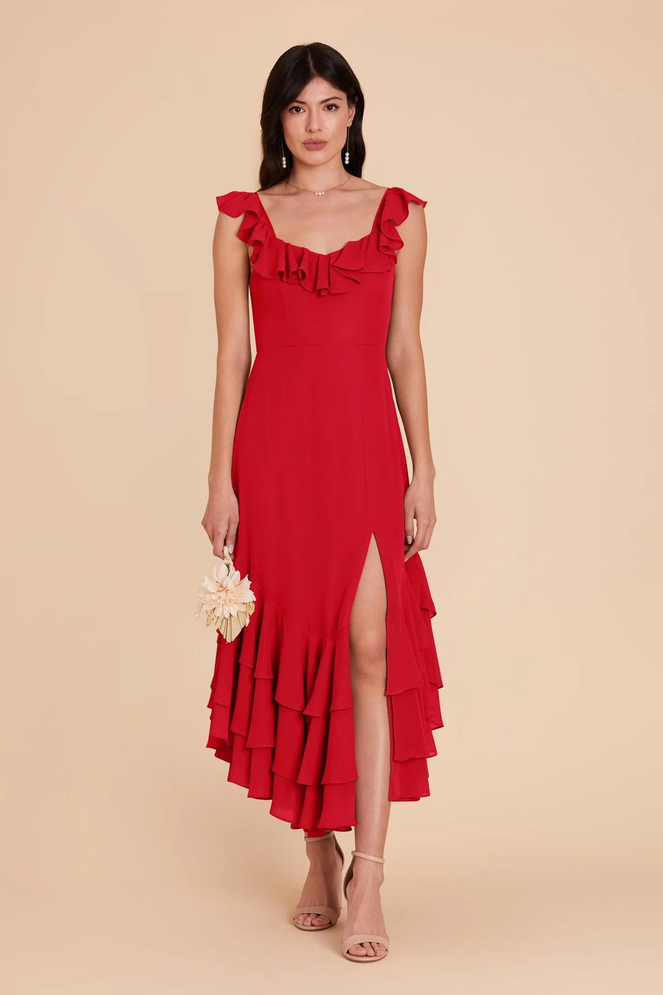Ginny Chiffon Dress - Ruby Red sold by Birdy Grey product image thumbnail 3
