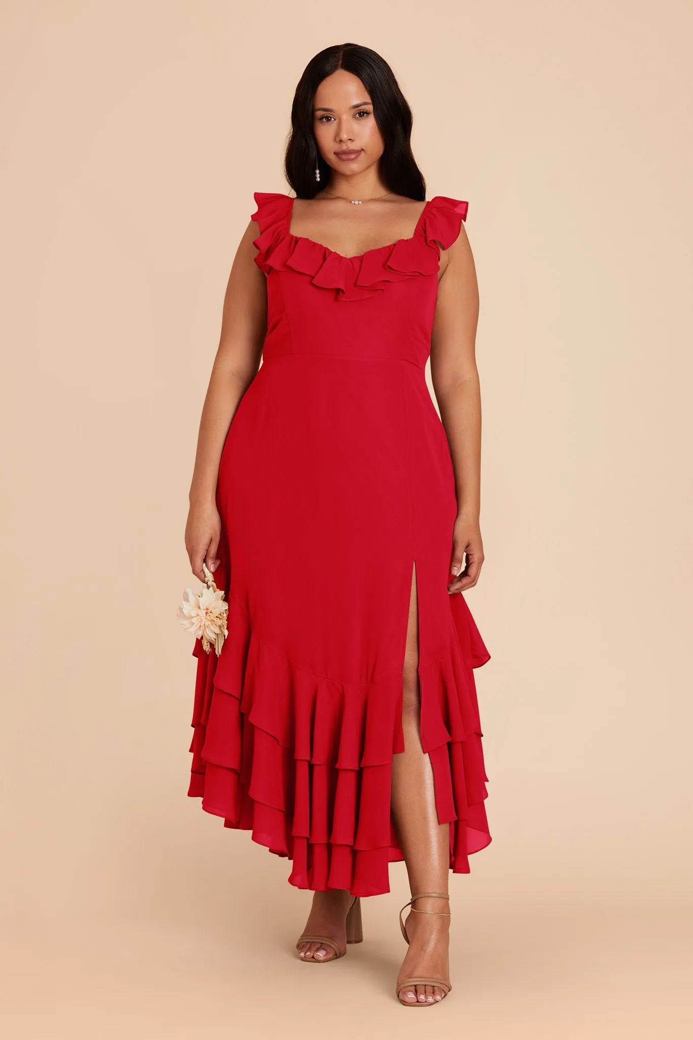 Ginny Chiffon Dress - Ruby Red sold by Birdy Grey product image thumbnail 2