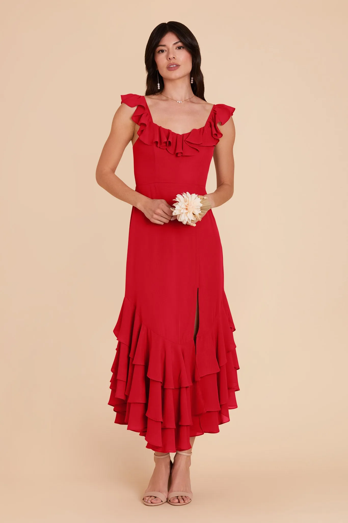 Ginny Chiffon Dress - Ruby Red sold by Birdy Grey product image thumbnail 5