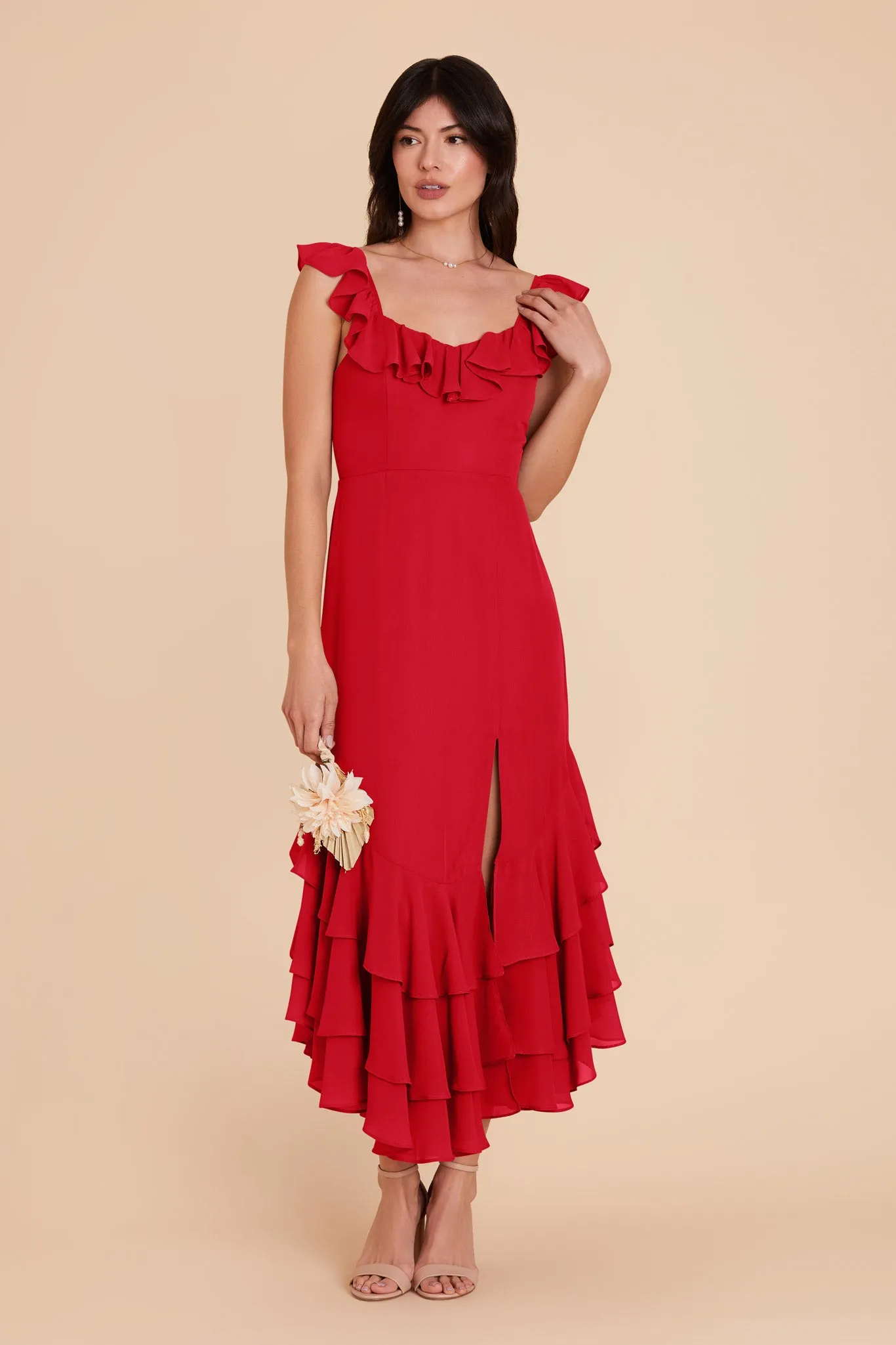 Ginny Chiffon Dress - Ruby Red sold by Birdy Grey product image thumbnail 4