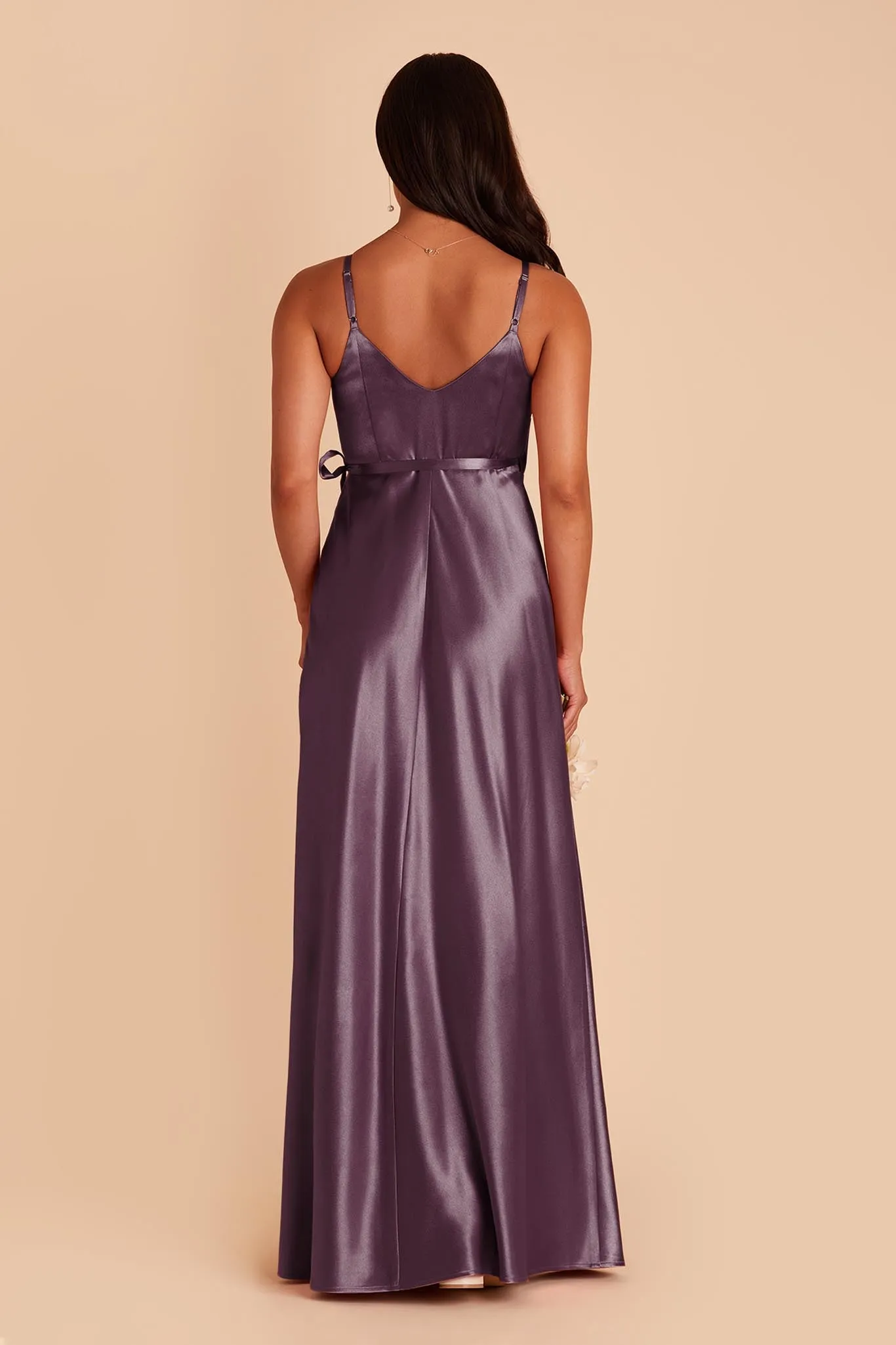 Cindy Shiny Satin Dress - Plum sold by Birdy Grey product image thumbnail 5