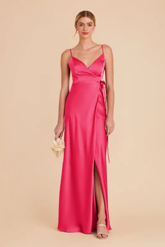 Cindy Matte Satin Dress - Fuchsia sold by Birdy Grey