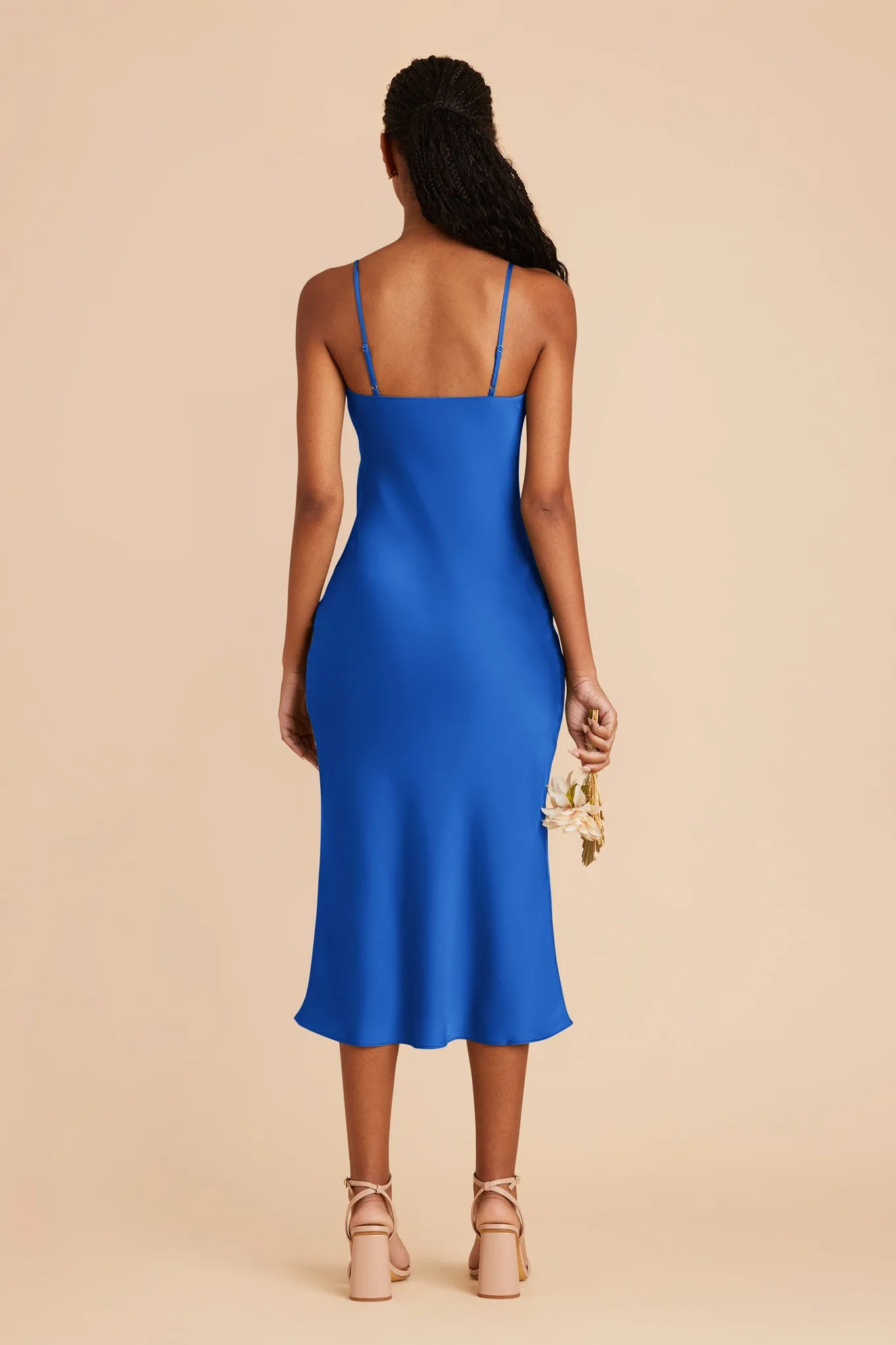 Lisa Matte Satin Midi Dress - Cobalt Blue sold by Birdy Grey product image thumbnail 5
