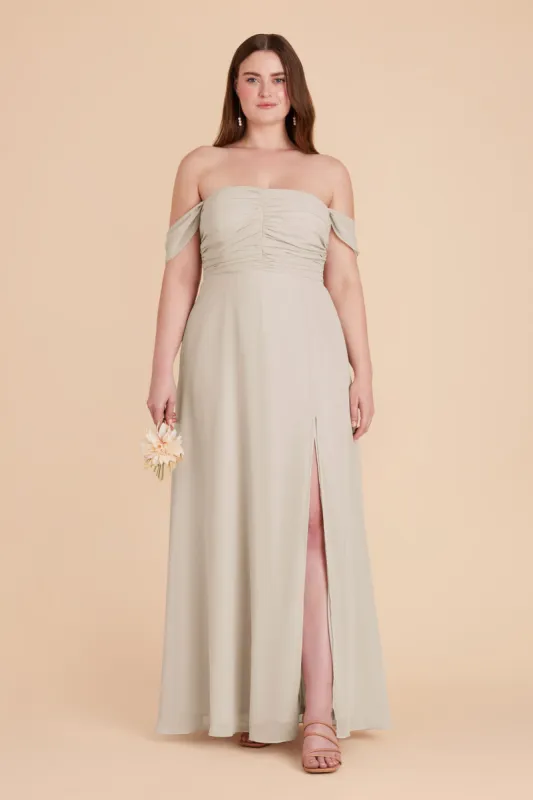 Cara Chiffon Dress - Dove Gray sold by Birdy Grey
