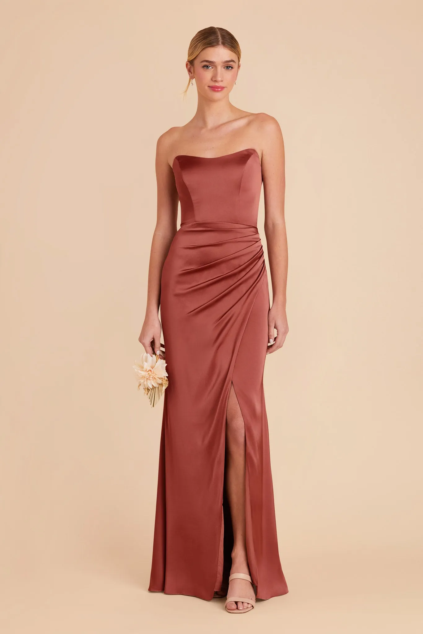 Anne Matte Satin Dress - Spice sold by Birdy Grey