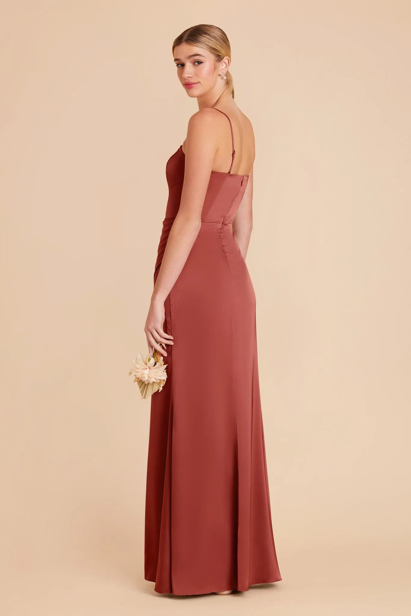 Anne Matte Satin Dress - Spice sold by Birdy Grey product image thumbnail 5