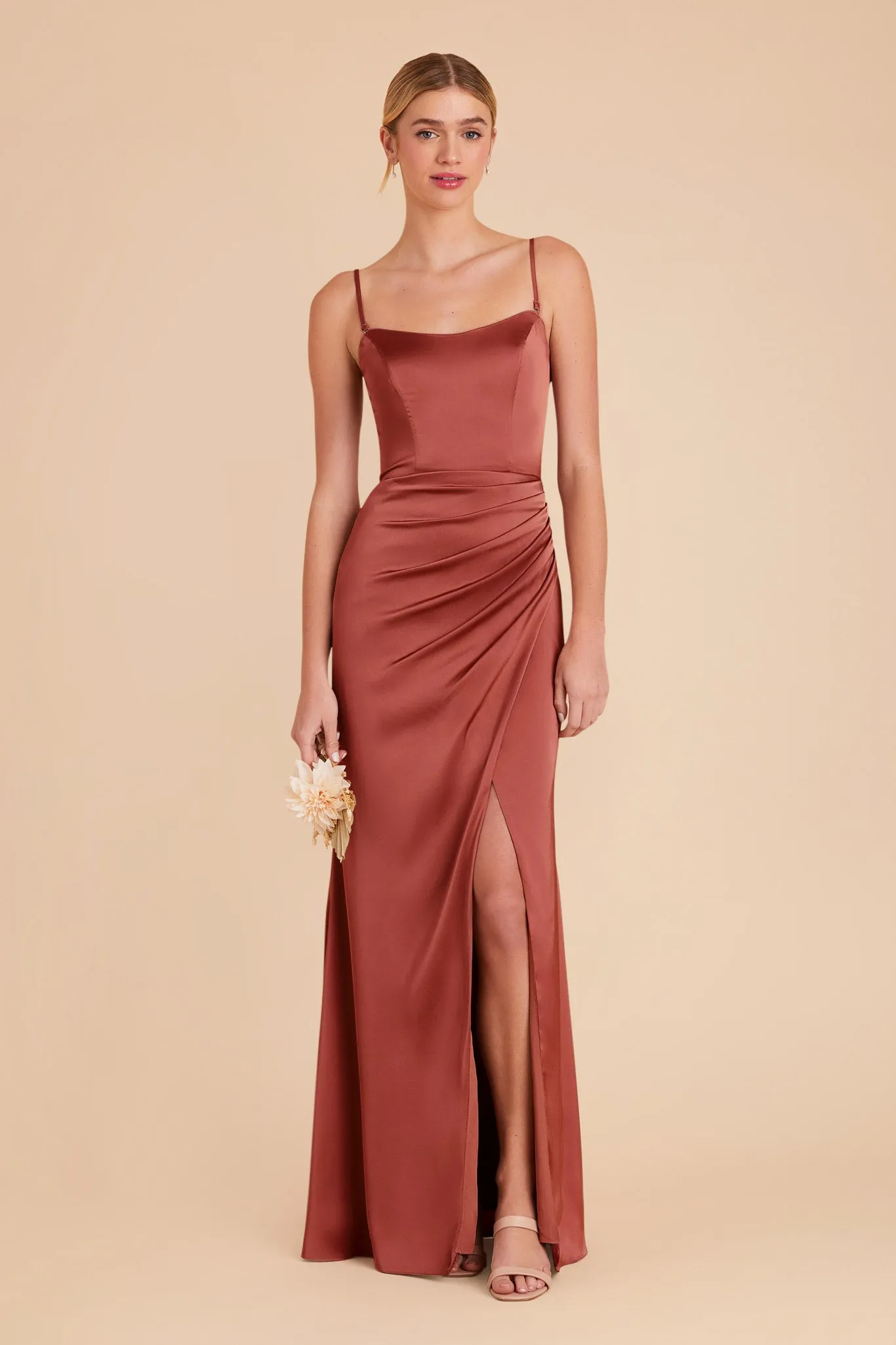 Anne Matte Satin Dress - Spice sold by Birdy Grey product image thumbnail 3
