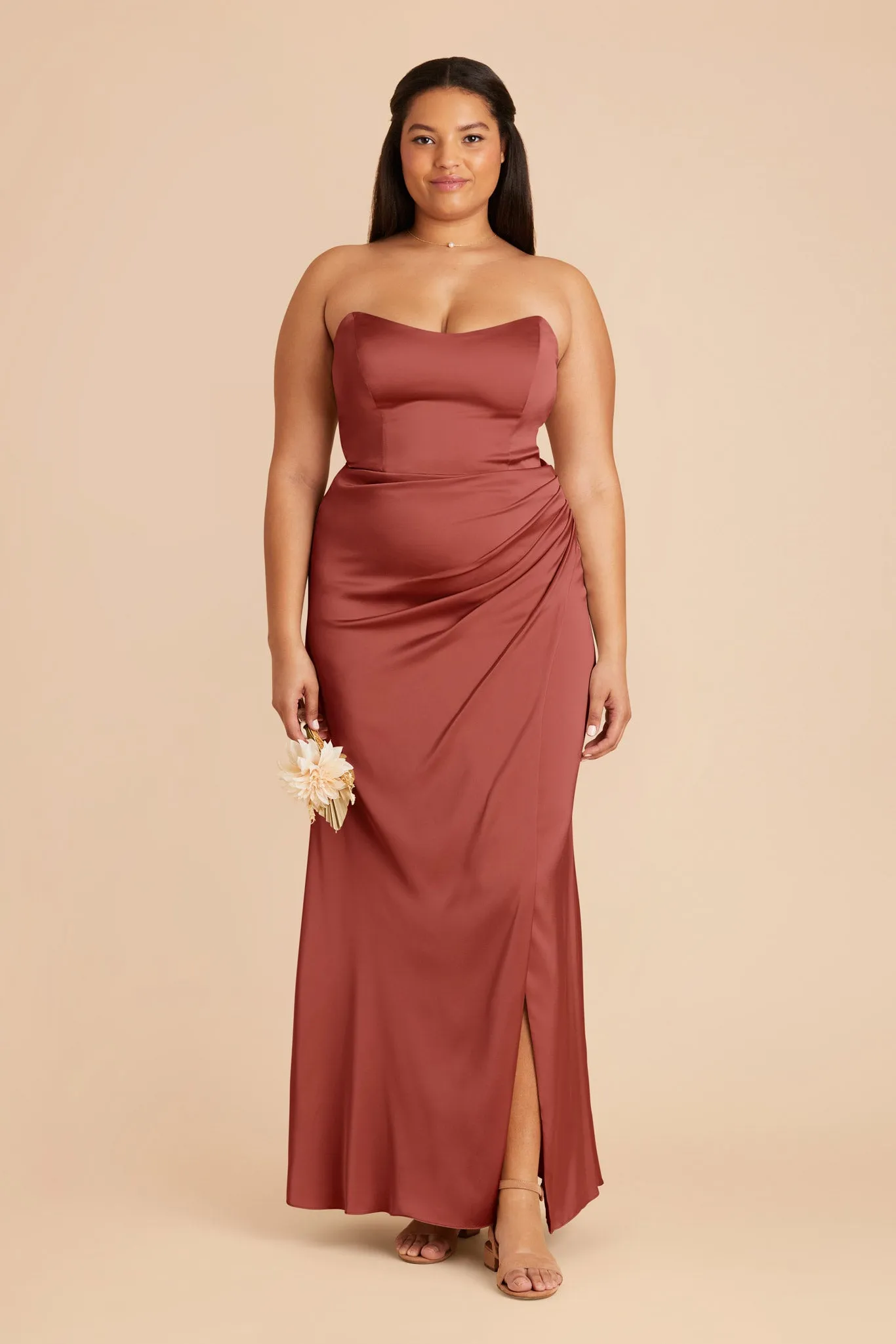 Anne Matte Satin Dress - Spice sold by Birdy Grey product image thumbnail 2