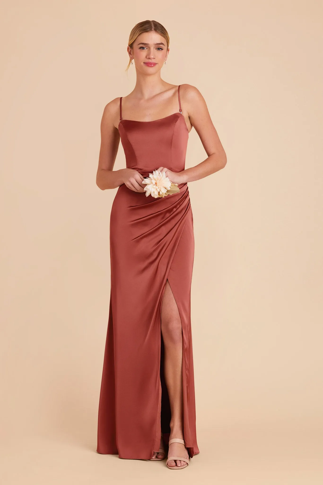 Anne Matte Satin Dress - Spice sold by Birdy Grey product image thumbnail 4