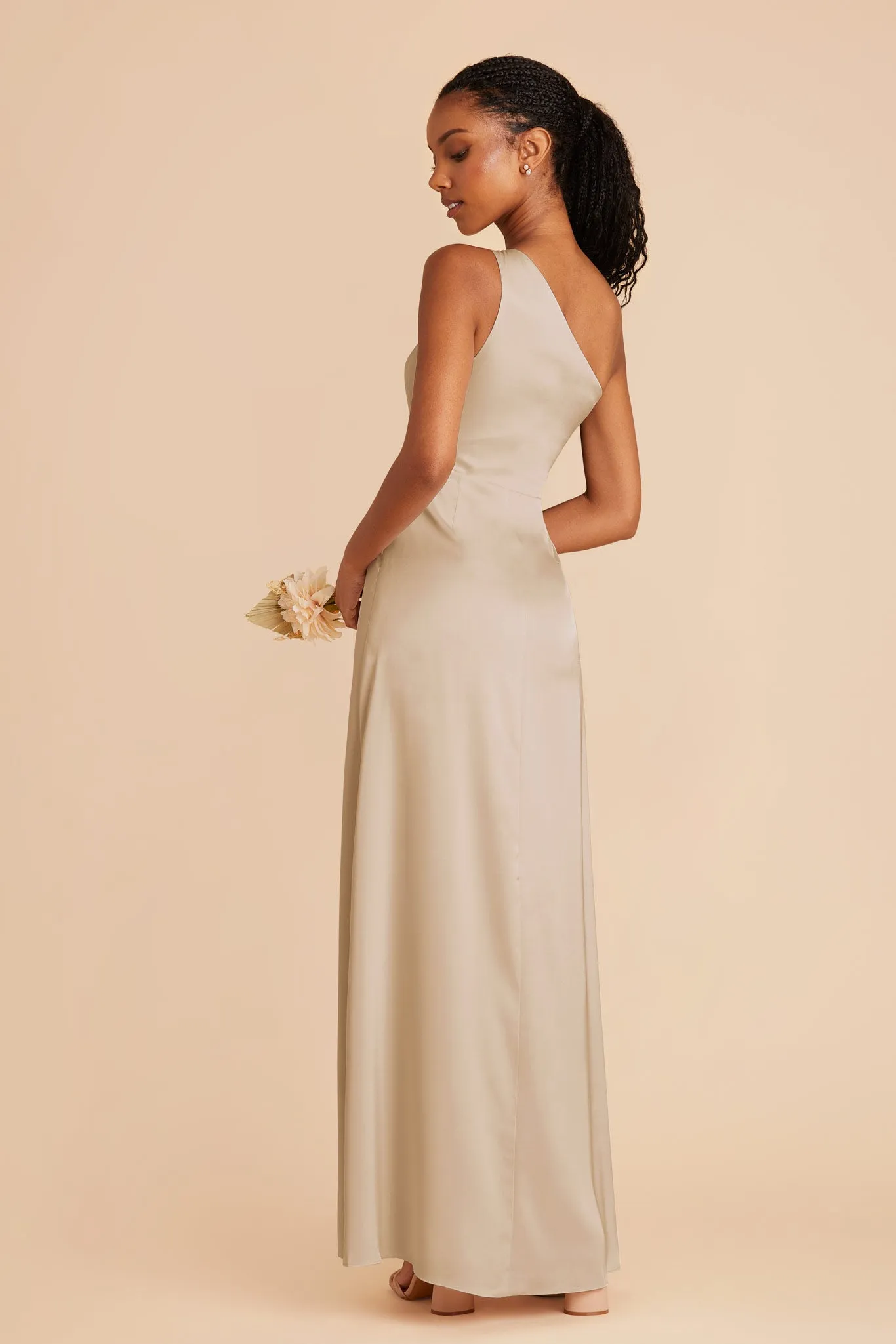 Kira Matte Satin Dress - Neutral Champagne sold by Birdy Grey product image thumbnail 4