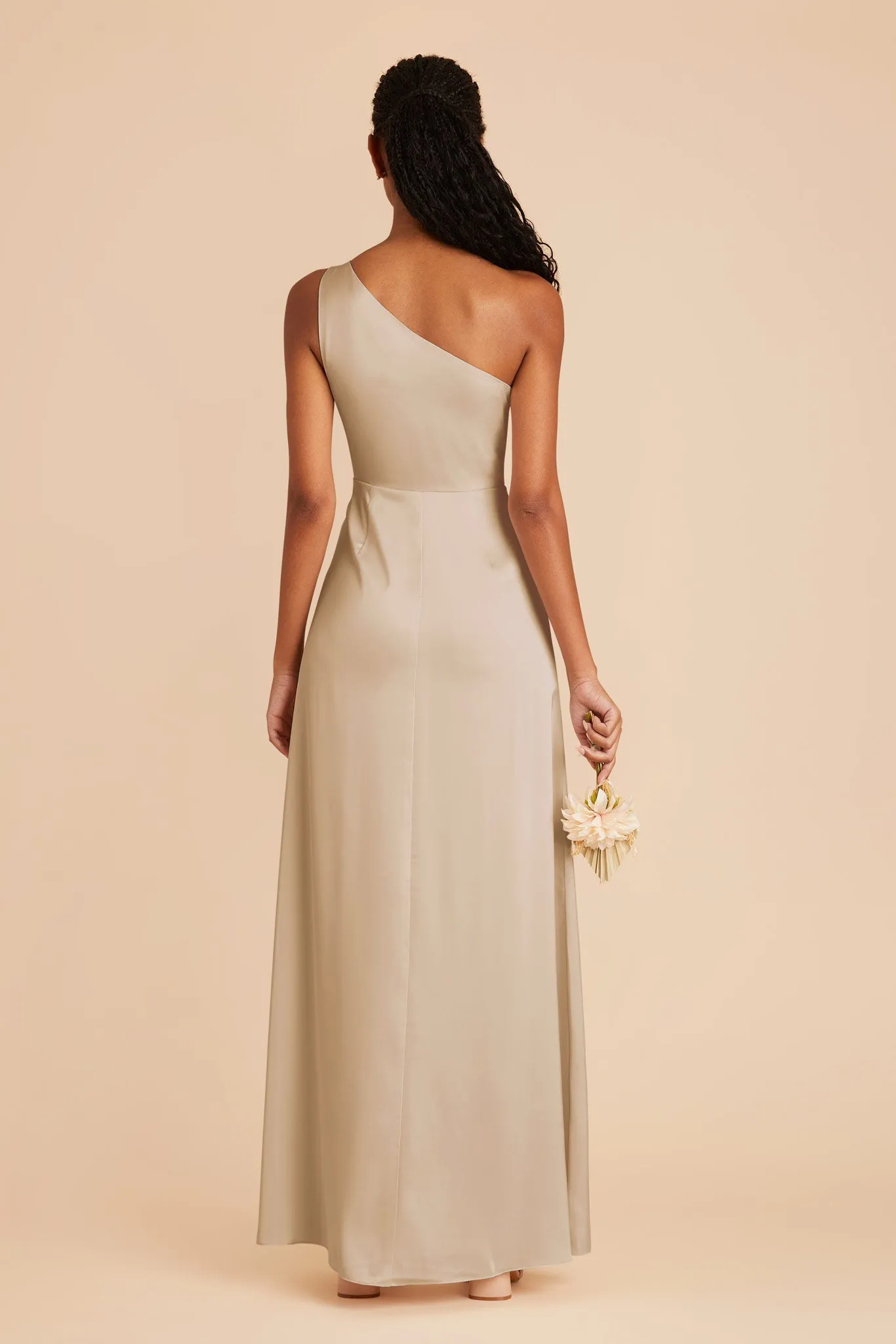 Kira Matte Satin Dress - Neutral Champagne sold by Birdy Grey product image thumbnail 5