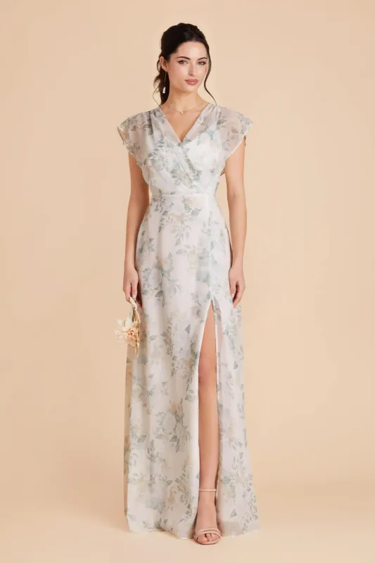 Violet Chiffon Dress - Sage Spring Garden sold by Birdy Grey