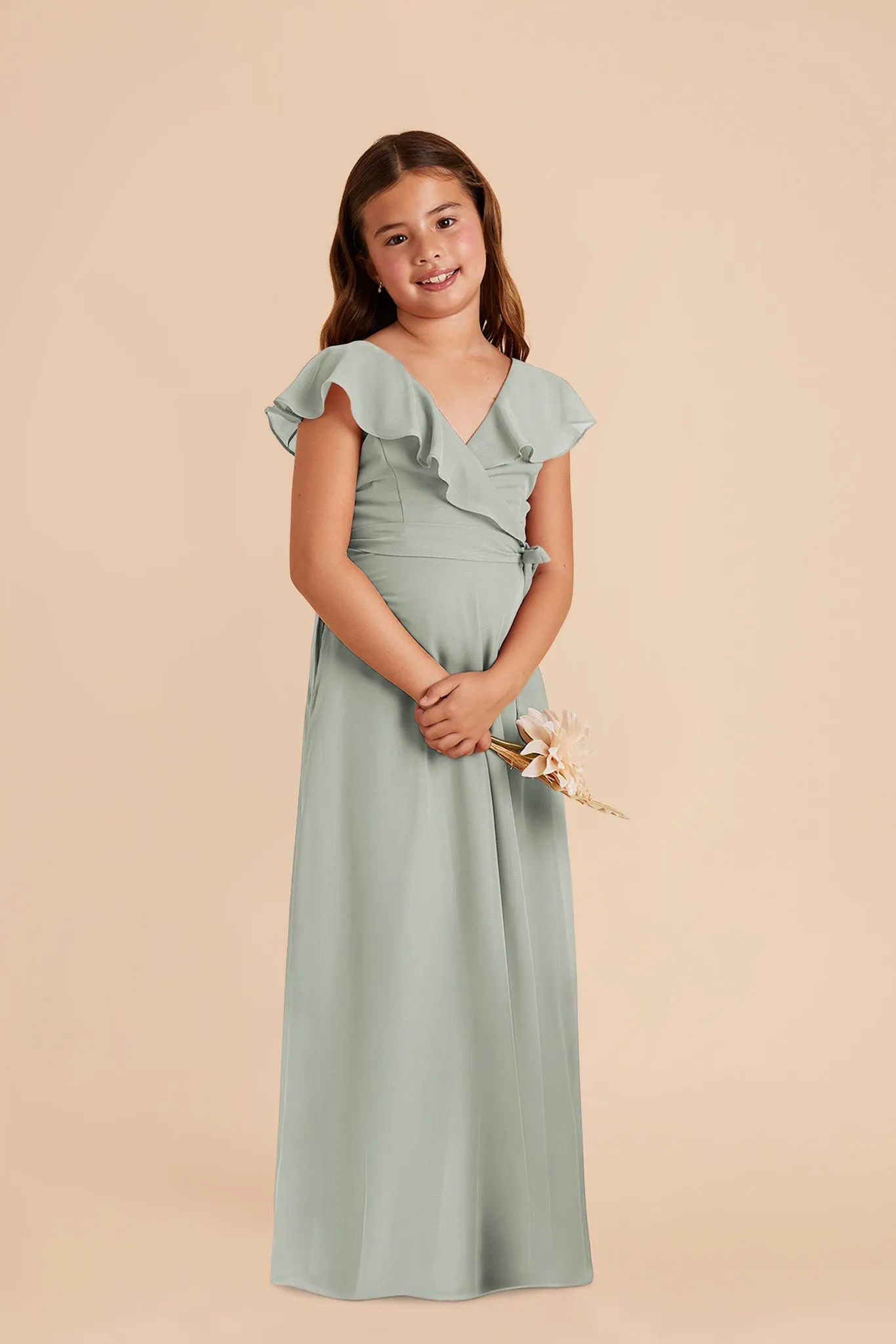 Jax Junior Chiffon Dress - Sage sold by Birdy Grey product image thumbnail 3