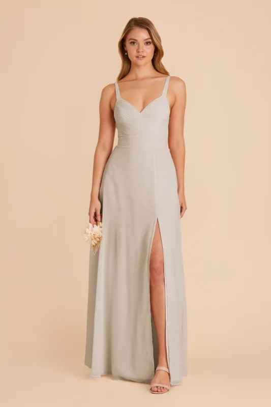 Deborah Chiffon Dress - Dove Gray sold by Birdy Grey