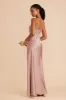 Lisa Long Matte Satin Dress - English Rose sold by Birdy Grey