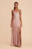Lisa Long Matte Satin Dress - English Rose sold by Birdy Grey