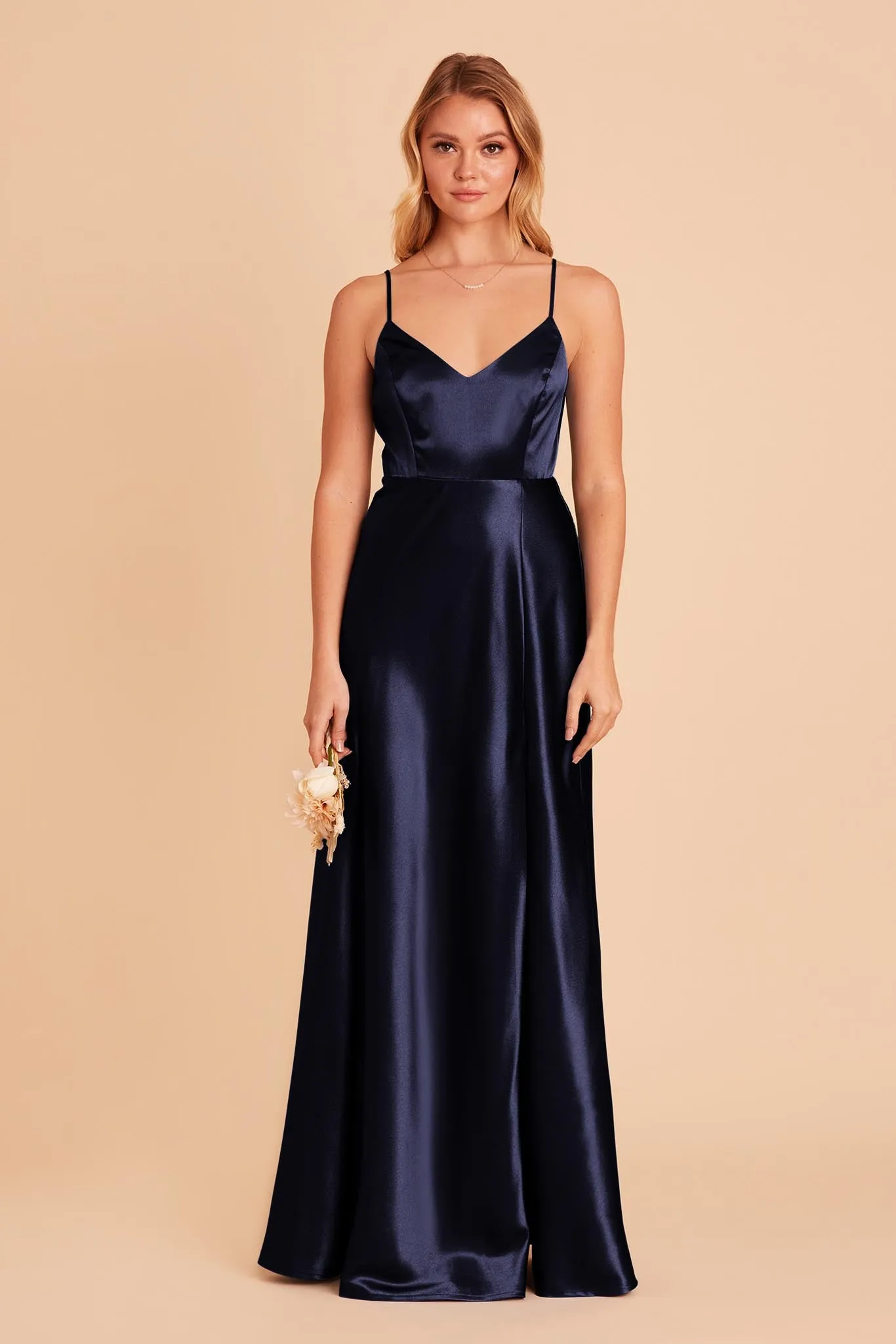 Jay Shiny Satin Dress - Navy sold by Birdy Grey product image thumbnail 5