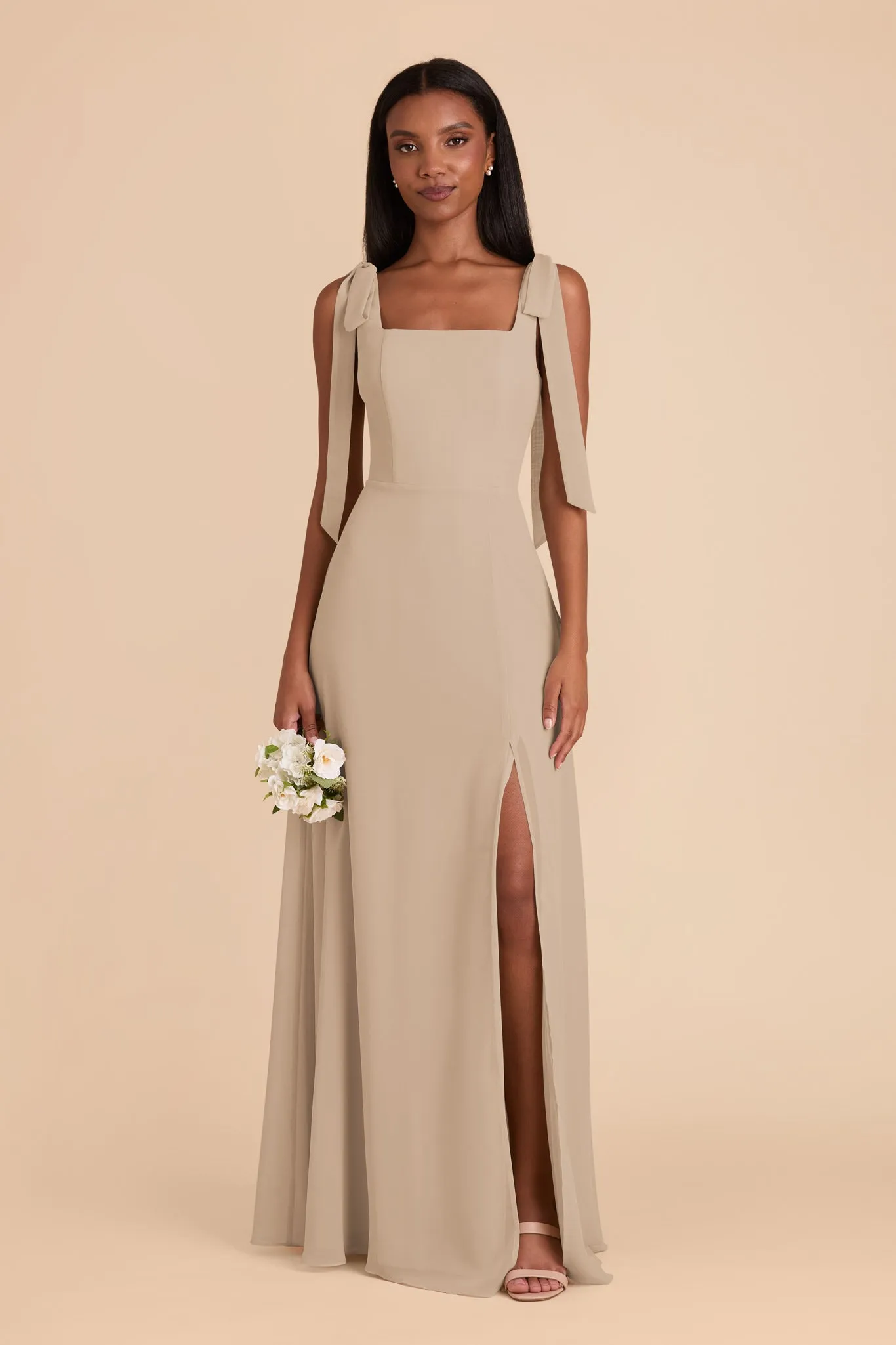 Alex Convertible Dress Chiffon - Almond sold by Birdy Grey product image thumbnail 3