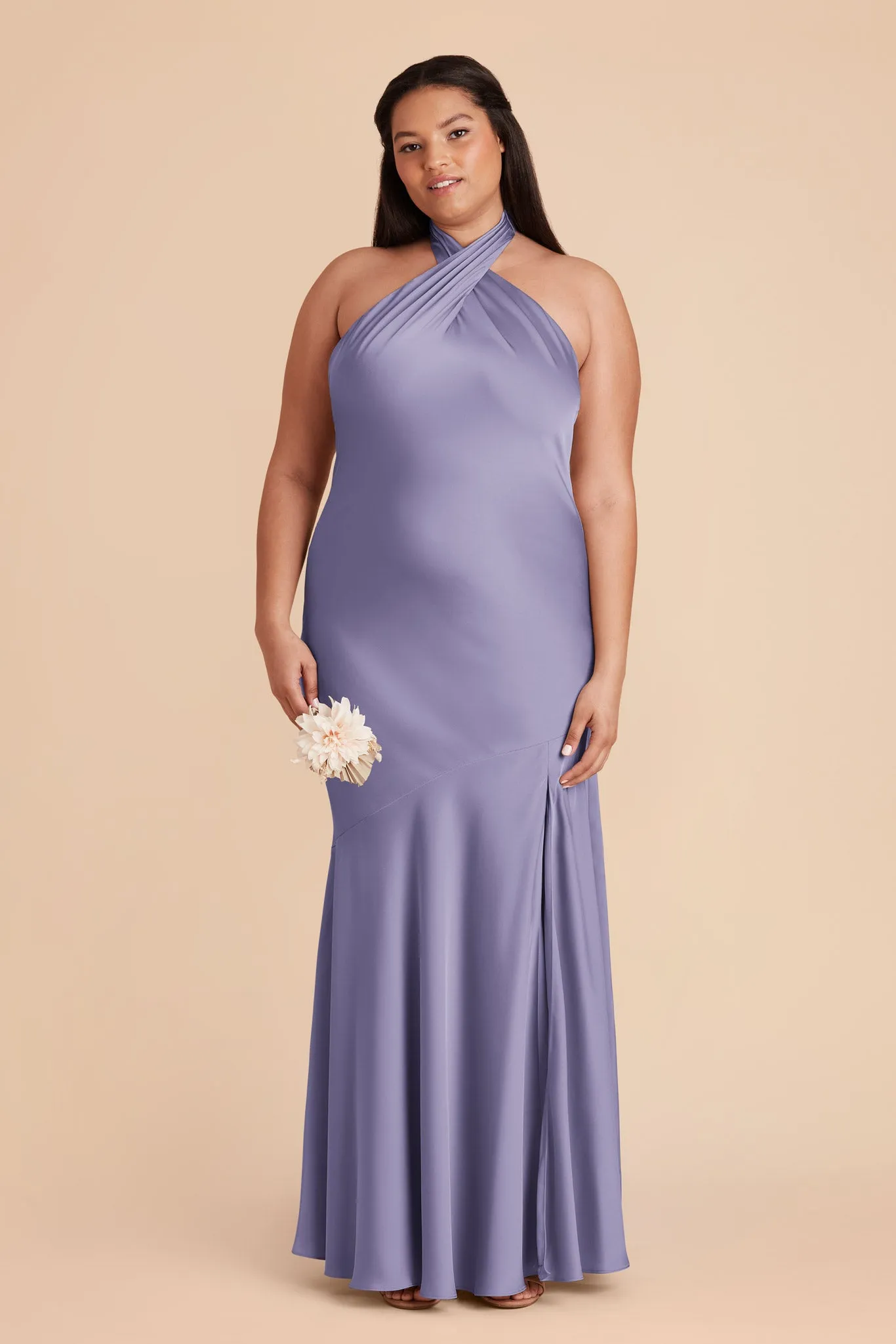 Stephanie Matte Satin Dress - Wisteria sold by Birdy Grey product image thumbnail 2
