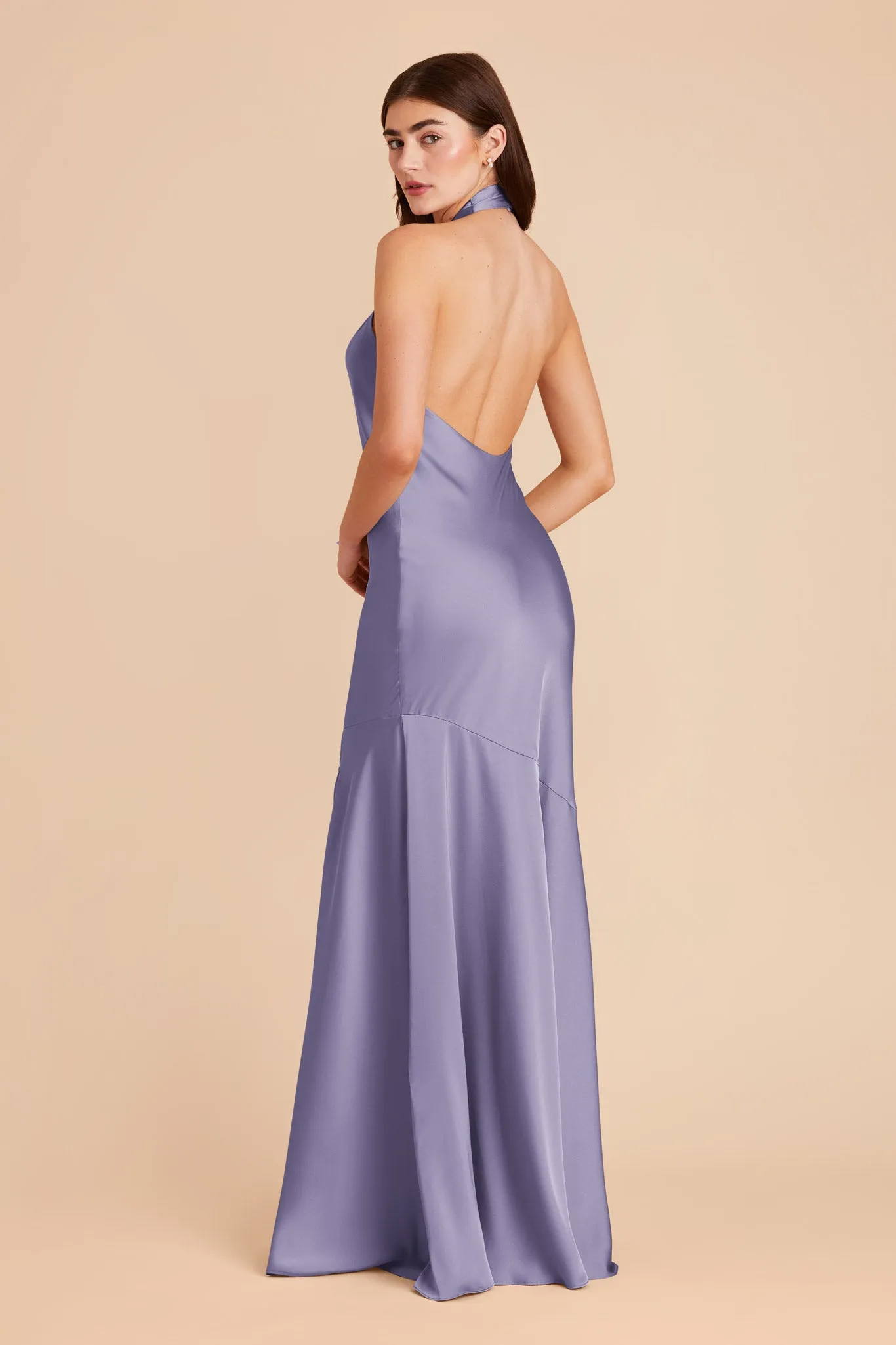Stephanie Matte Satin Dress - Wisteria sold by Birdy Grey product image thumbnail 4