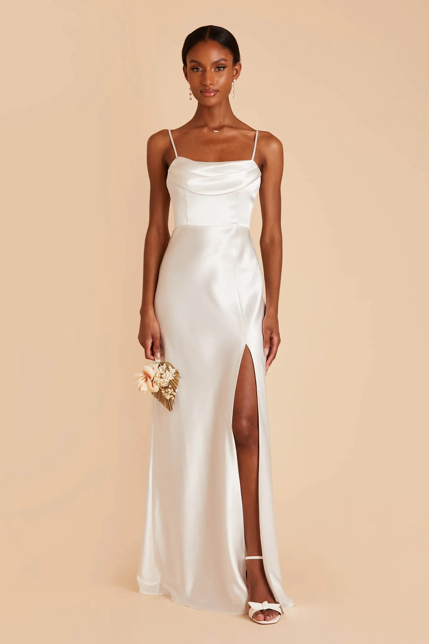 Mia Shiny Satin Convertible Dress - White sold by Birdy Grey product image thumbnail 4