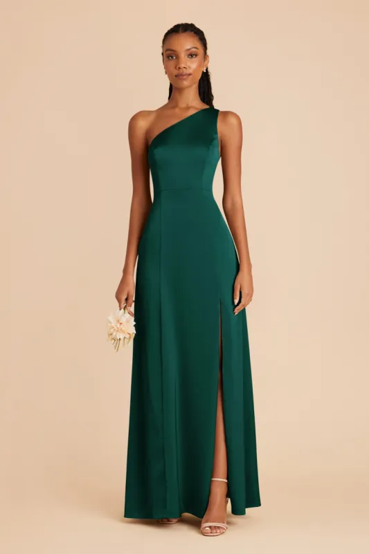 Kira Matte Satin Dress - Emerald sold by Birdy Grey