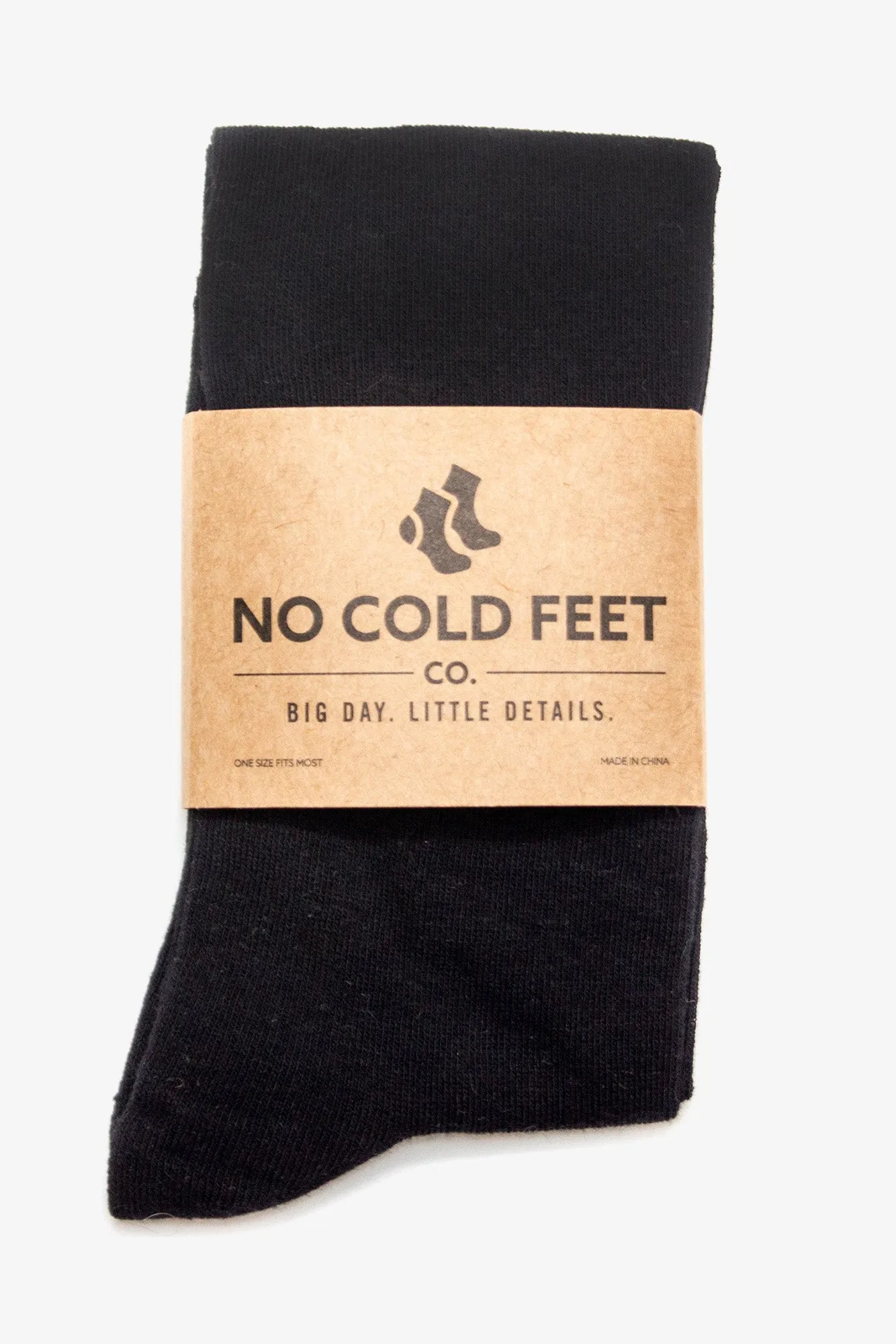 Solid Groomsmen Socks By No Cold Feet - Black sold by Birdy Grey product image thumbnail 2