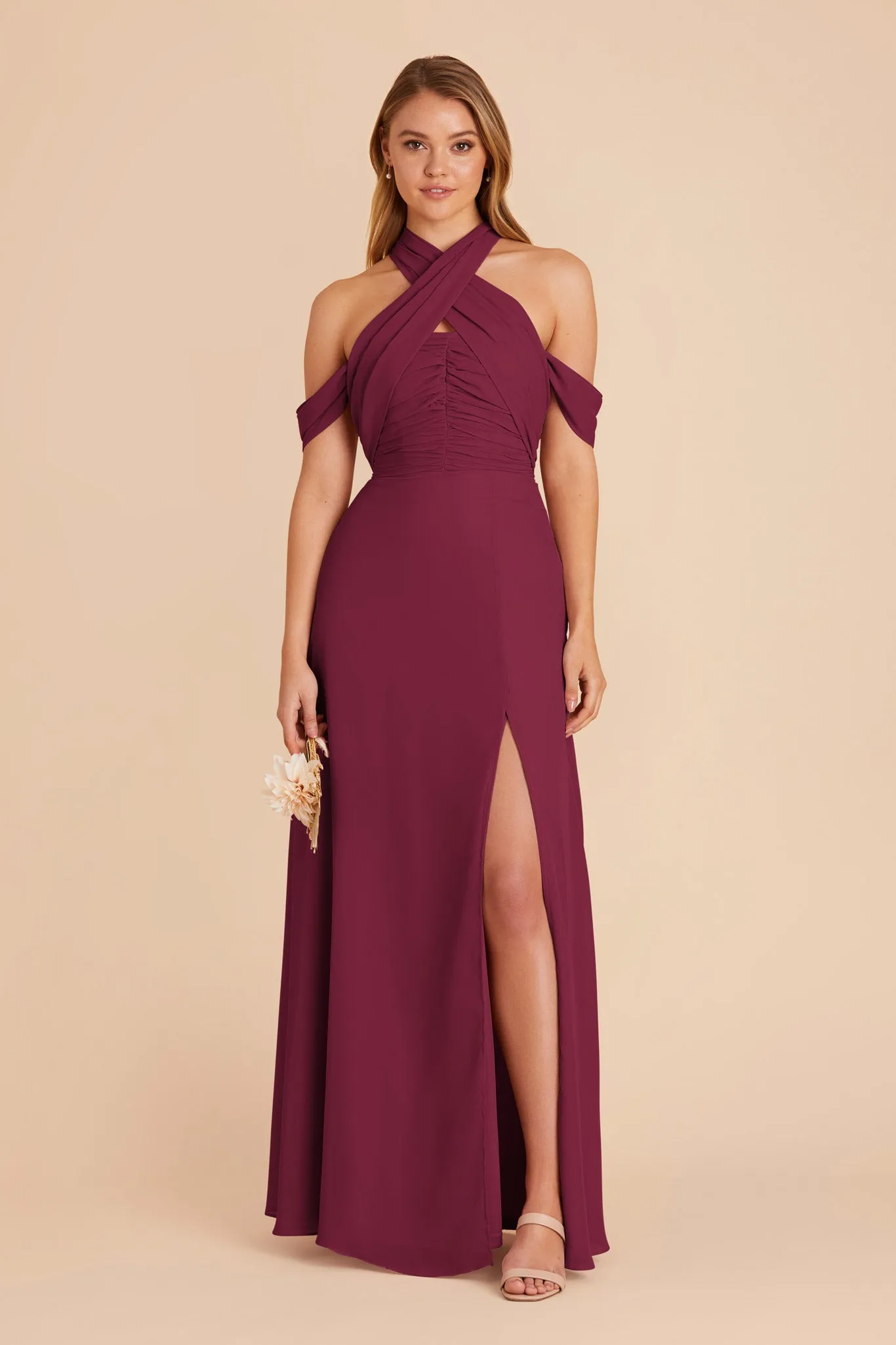 Cara Chiffon Dress - Berry sold by Birdy Grey product image thumbnail 4