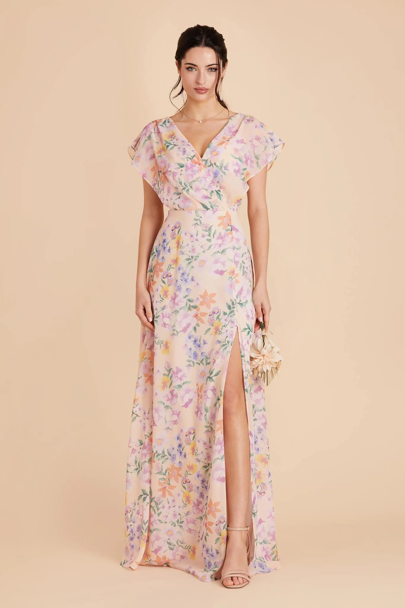 Violet Chiffon Dress - Botanical Blooms sold by Birdy Grey product image thumbnail 5