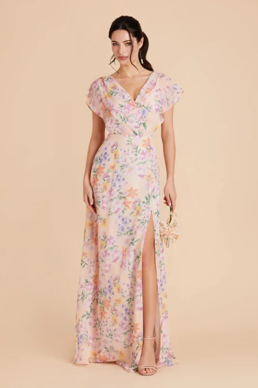 Violet Chiffon Dress - Botanical Blooms sold by Birdy Grey