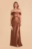 Mia Shiny Satin Convertible Dress - Rust sold by Birdy Grey