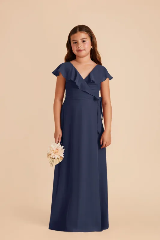 Jax Junior Chiffon Dress - Slate Blue sold by Birdy Grey