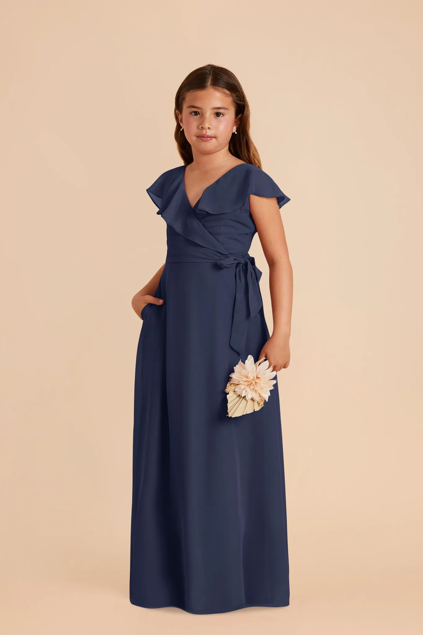 Jax Junior Chiffon Dress - Slate Blue sold by Birdy Grey product image thumbnail 3