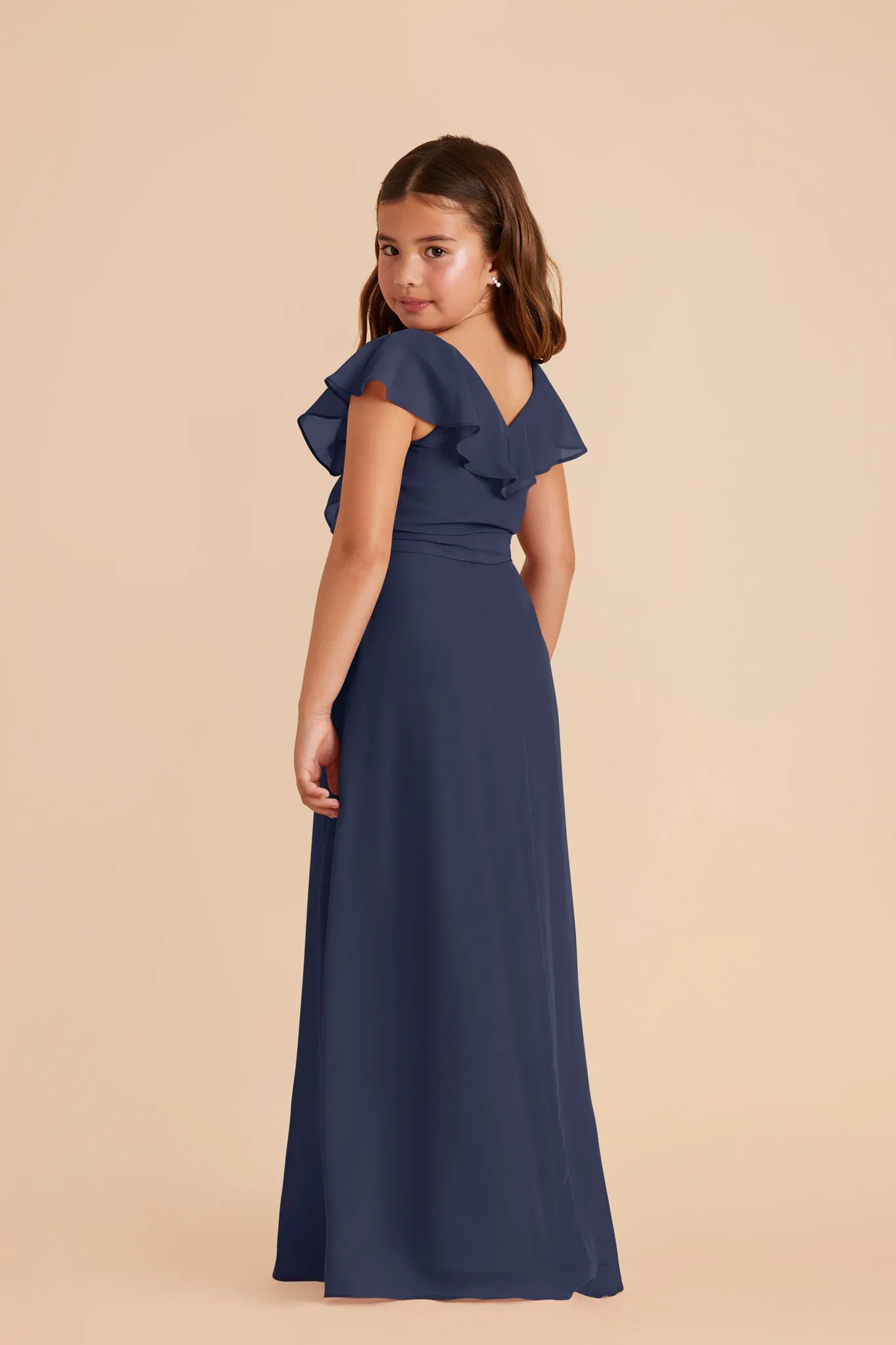 Jax Junior Chiffon Dress - Slate Blue sold by Birdy Grey product image thumbnail 4