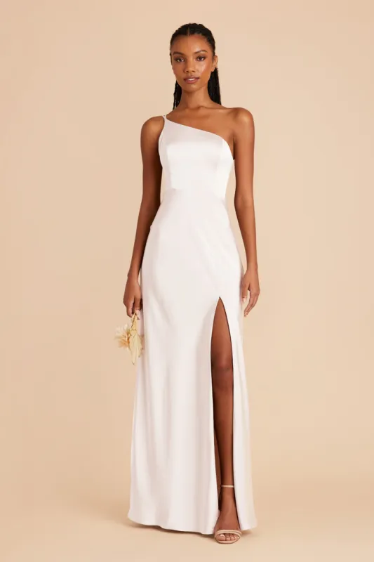 Kensie Matte Satin Dress - White sold by Birdy Grey