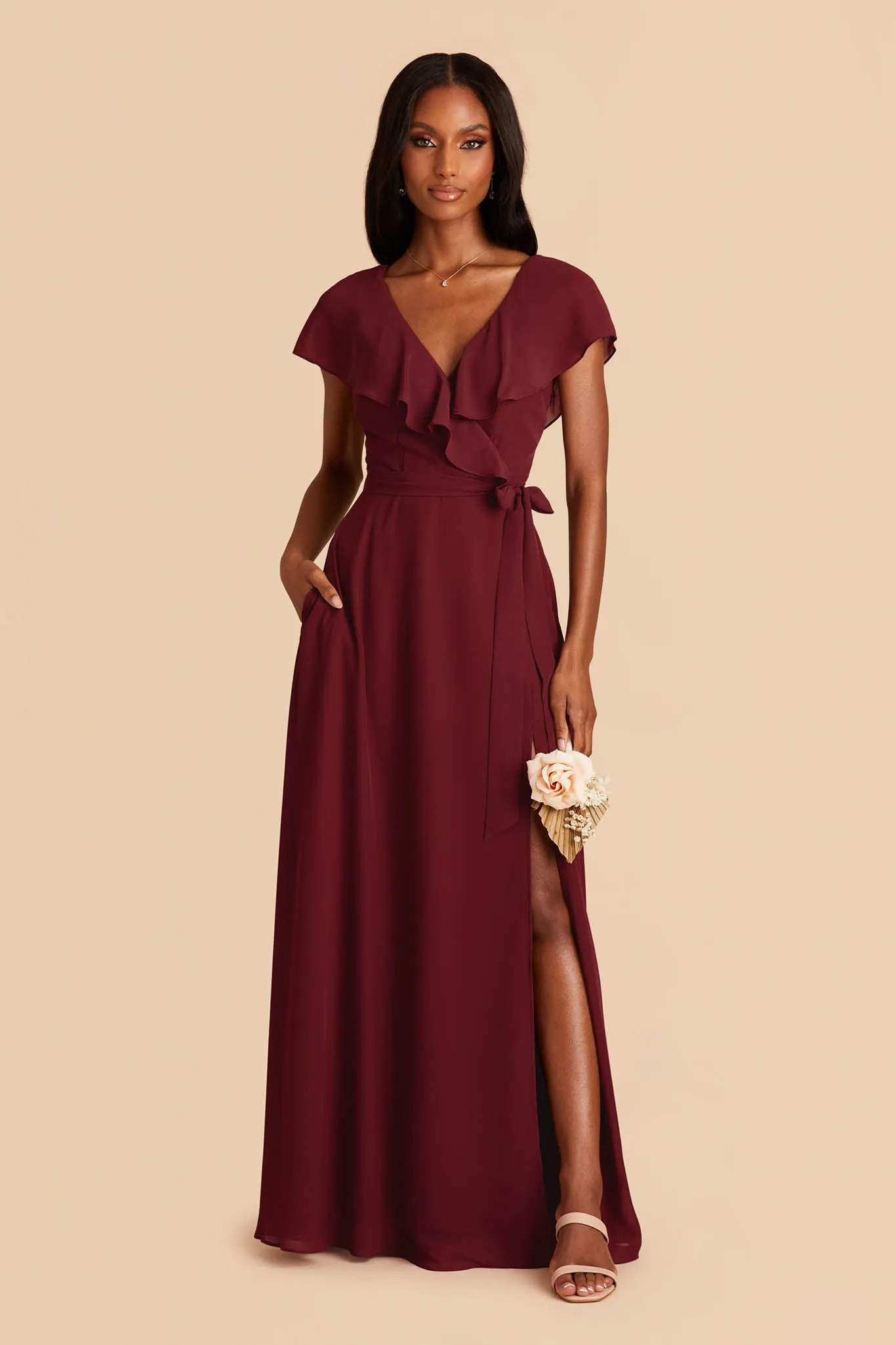 Jackson Chiffon Dress - Cabernet sold by Birdy Grey product image thumbnail 4