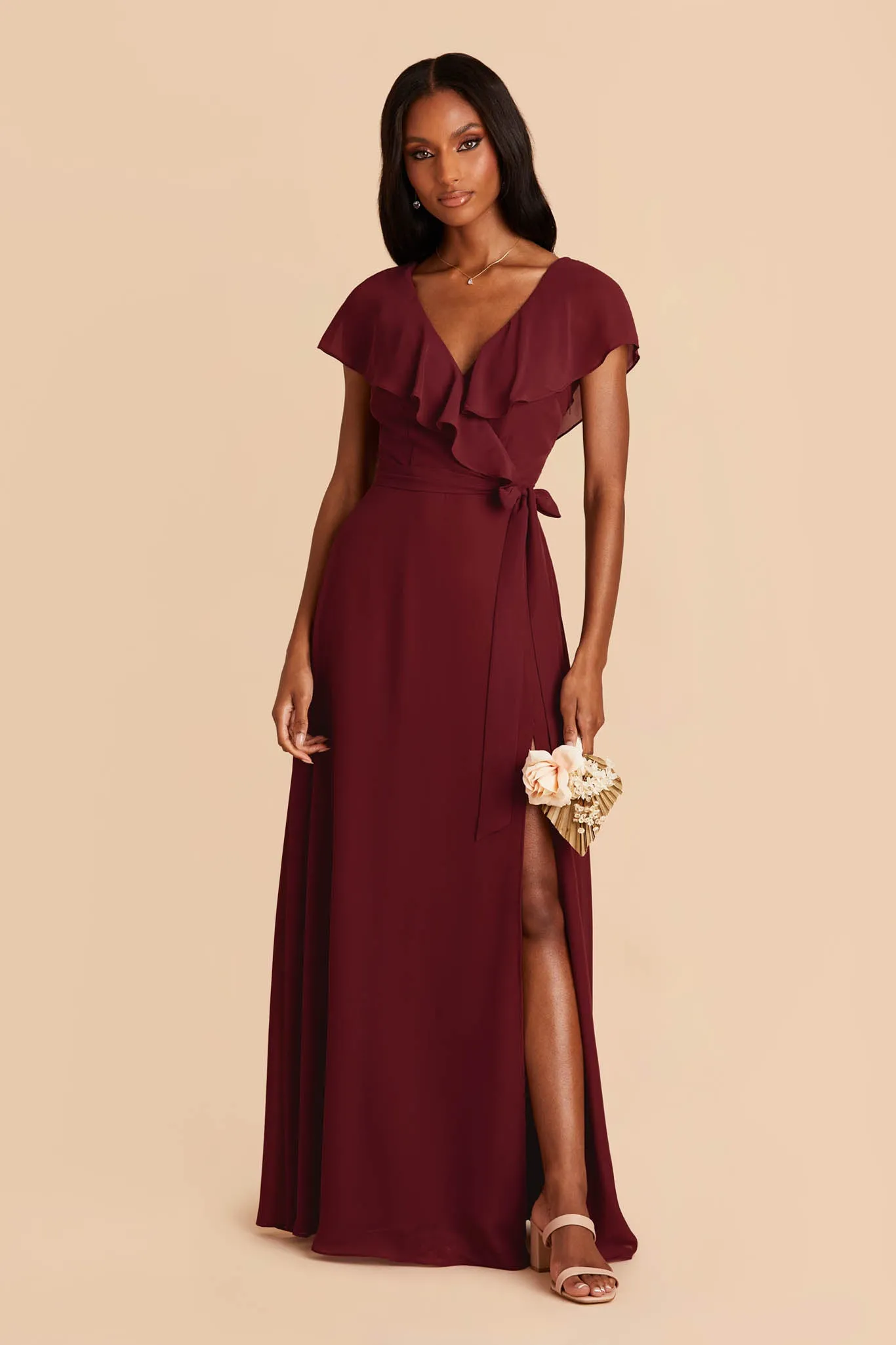Jackson Chiffon Dress - Cabernet sold by Birdy Grey product image thumbnail 3