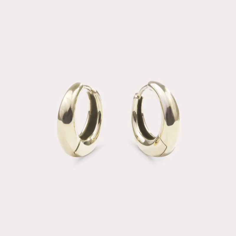 Stainless Small Puffy Hoop Earrings sold by Birdy Grey