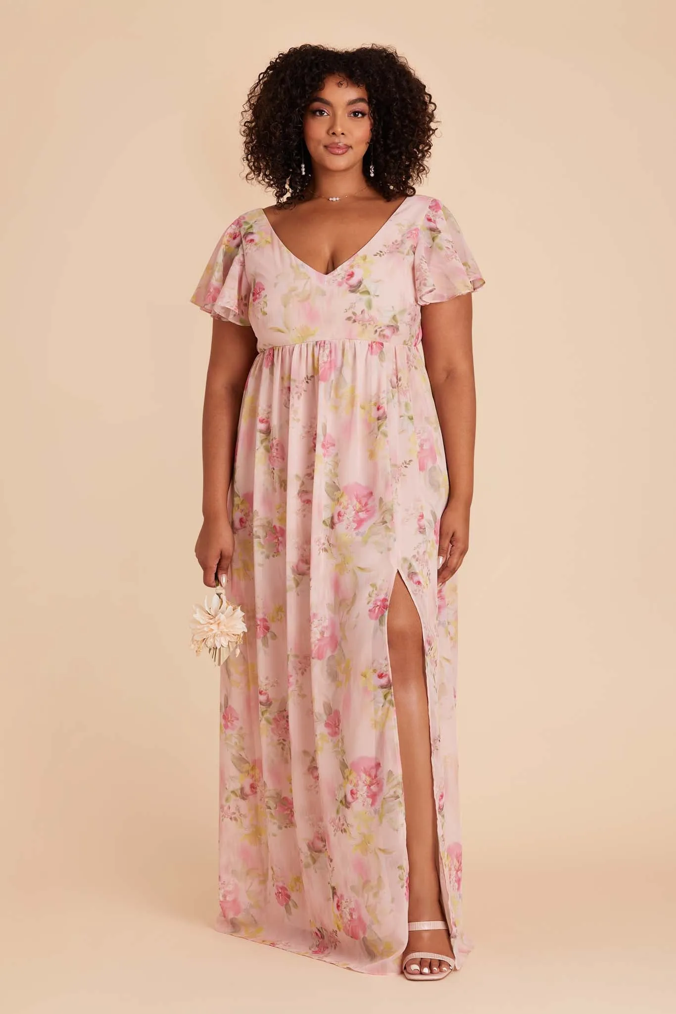 Hannah Empire Dress - Vintage Pink Floral sold by Birdy Grey
