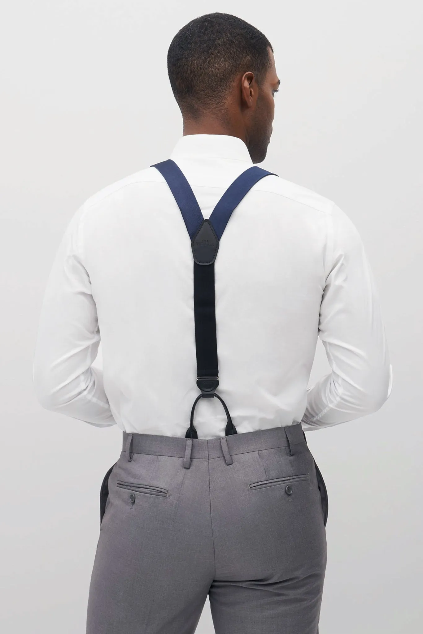 Grosgrain Suspenders By Suitshop - Navy sold by Birdy Grey product image thumbnail 3