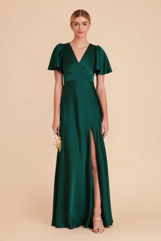 Marni Matte Satin Dress - Emerald sold by Birdy Grey
