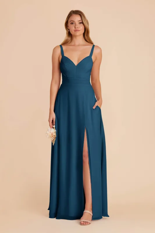 Deborah Chiffon Dress - Dark Teal sold by Birdy Grey