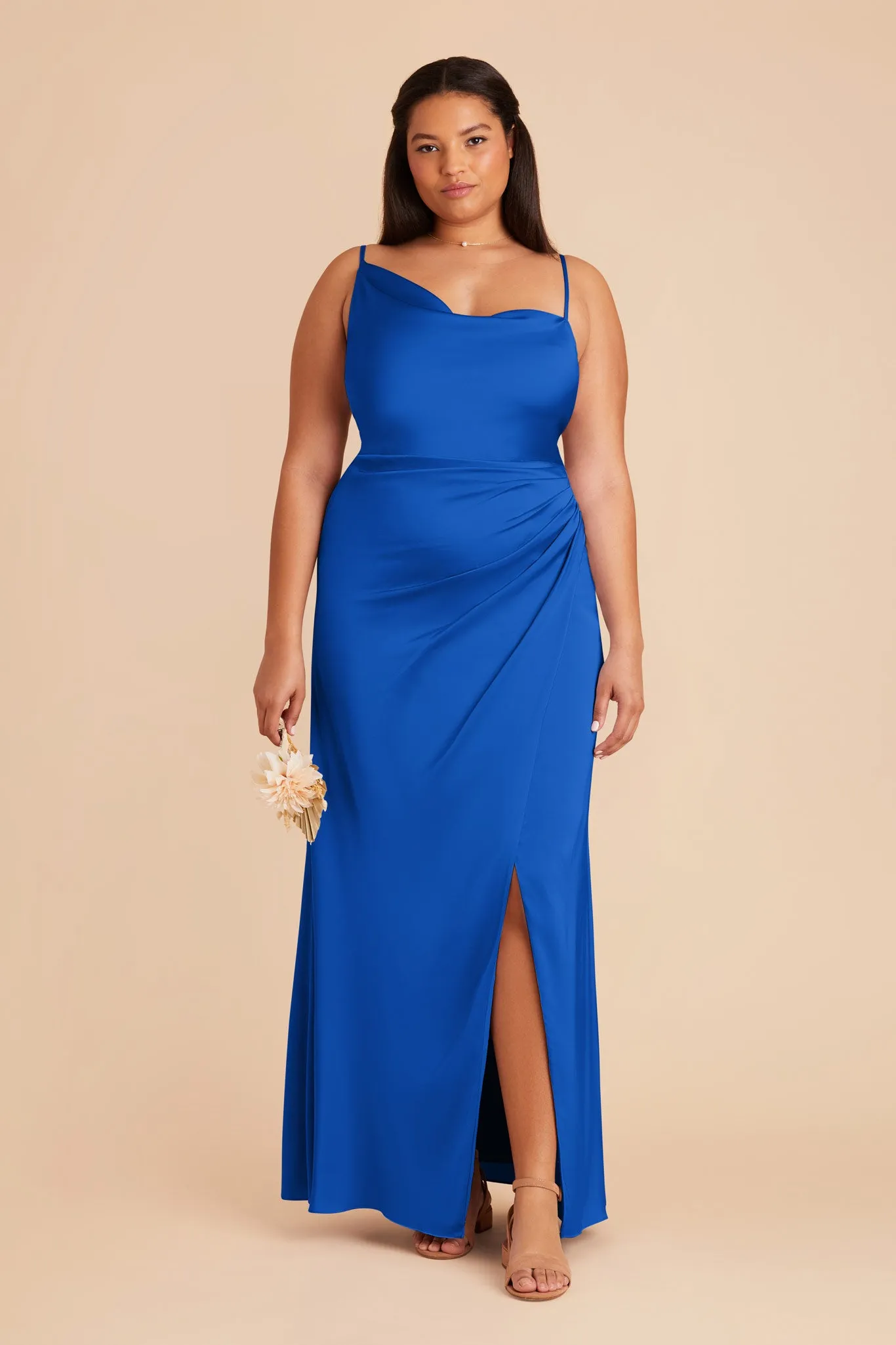 Jennifer Matte Satin Dress - Cobalt Blue sold by Birdy Grey product image thumbnail 2