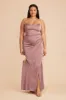 Anne Matte Satin Dress - Dark Mauve sold by Birdy Grey