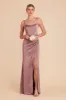 Anne Matte Satin Dress - Dark Mauve sold by Birdy Grey