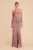 Anne Matte Satin Dress - Dark Mauve sold by Birdy Grey