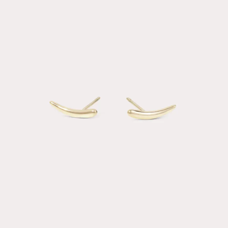 Alpine Climbers Stud Earrings - Gold sold by Birdy Grey