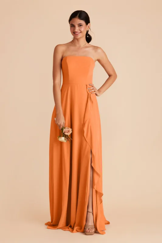 Winnie Convertible Chiffon Dress - Apricot sold by Birdy Grey