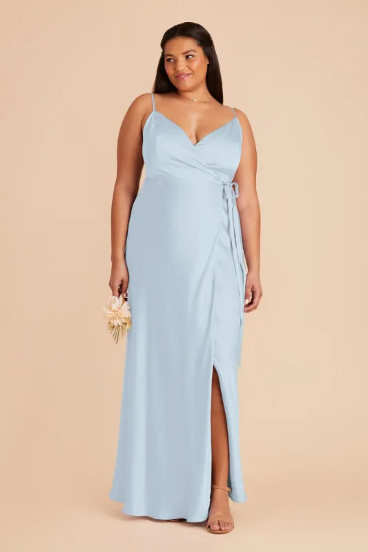 Cindy Matte Satin Dress - Mist Blue sold by Birdy Grey